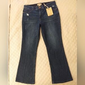 NWT Democracy "Ab"solution® High-Rise Itty Bitty Bootcut Distressed Jean Size 16